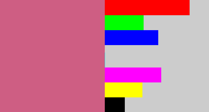 Hex color #ce5e83 - pinkish