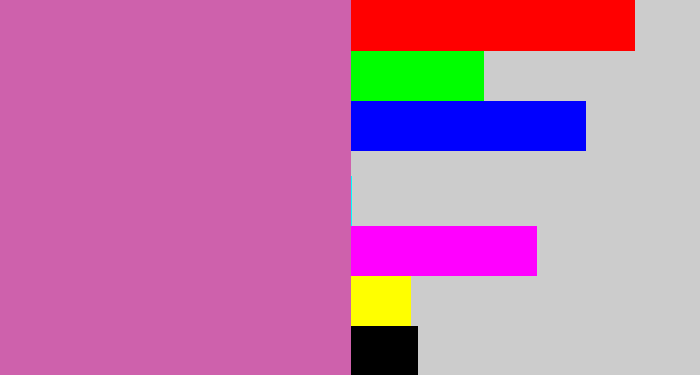 Hex color #ce61ac - purplish pink