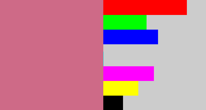 Hex color #ce6a87 - pinkish