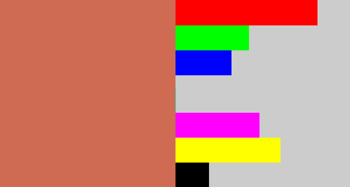 Hex color #ce6b52 - terracota