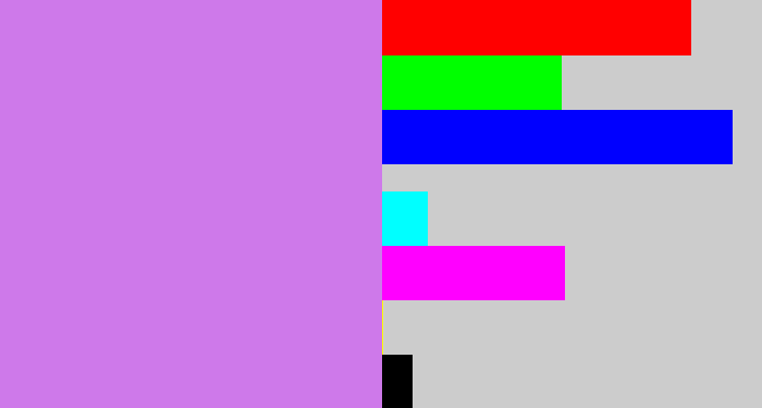 Hex color #ce79ea - light purple