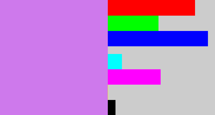 Hex color #ce79ec - light purple