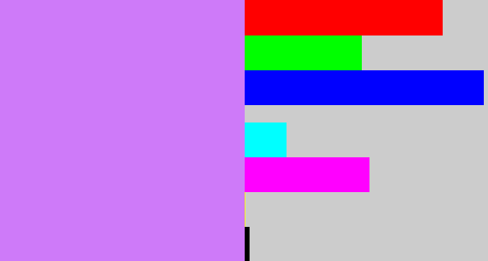 Hex color #ce7af9 - light purple