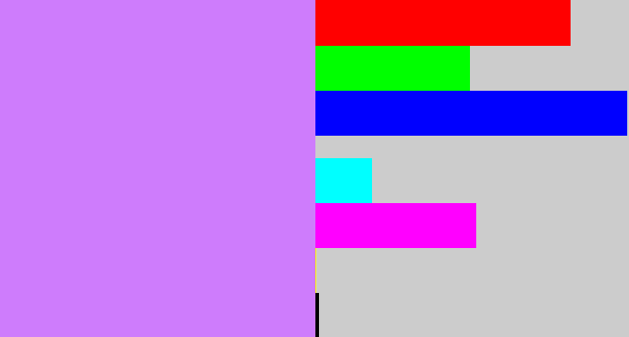 Hex color #ce7cfc - light purple