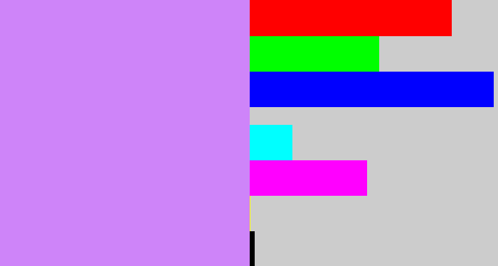 Hex color #ce84f9 - liliac