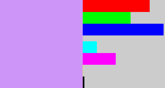 Hex color #ce95f9 - baby purple