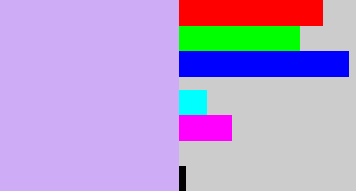 Hex color #ceadf6 - pale violet