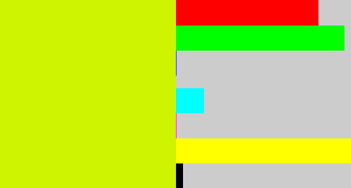 Hex color #cef401 - greenish yellow