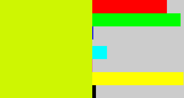 Hex color #cef602 - greenish yellow
