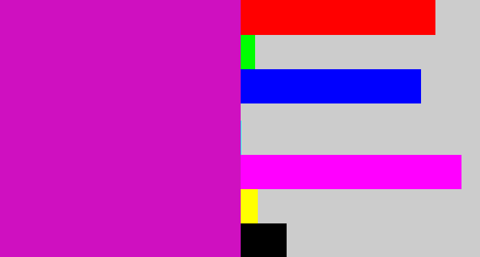 Hex color #cf10c0 - purple/pink