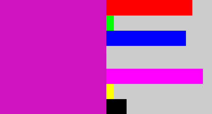 Hex color #cf13c0 - purple/pink