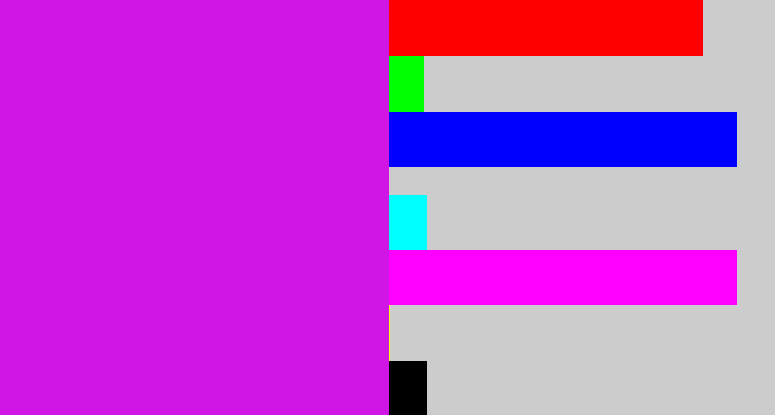 Hex color #cf16e5 - purple/pink