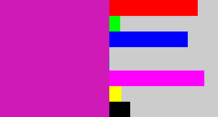 Hex color #cf1ab8 - purpley pink