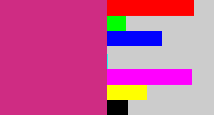 Hex color #cf2c83 - darkish pink