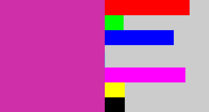 Hex color #cf2fa8 - purpley pink