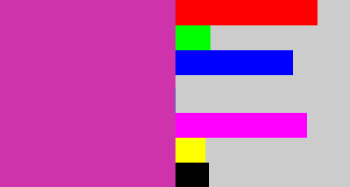 Hex color #cf33ac - purpley pink