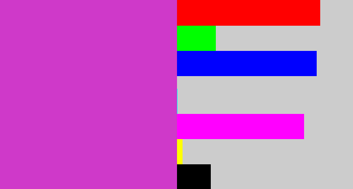 Hex color #cf39c9 - purpley pink