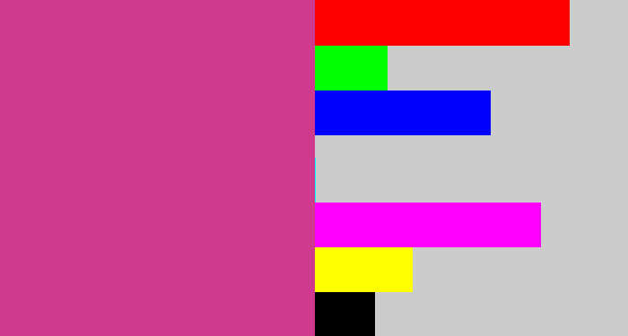 Hex color #cf3a8f - darkish pink