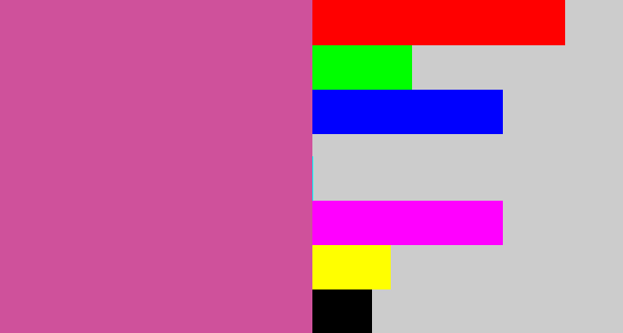 Hex color #cf519b - purplish pink