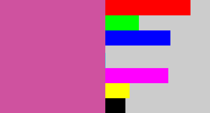 Hex color #cf529f - purplish pink