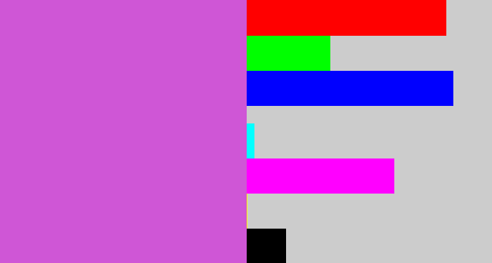 Hex color #cf56d6 - pinkish purple