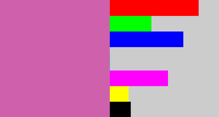 Hex color #cf61ac - purplish pink
