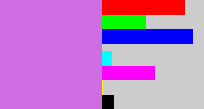 Hex color #cf6de3 - light purple
