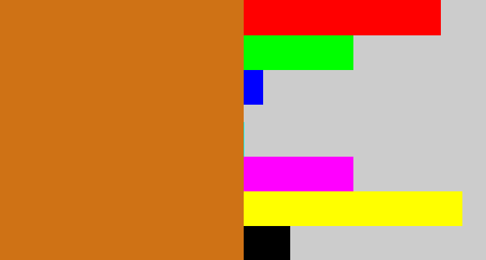 Hex color #cf7215 - brownish orange