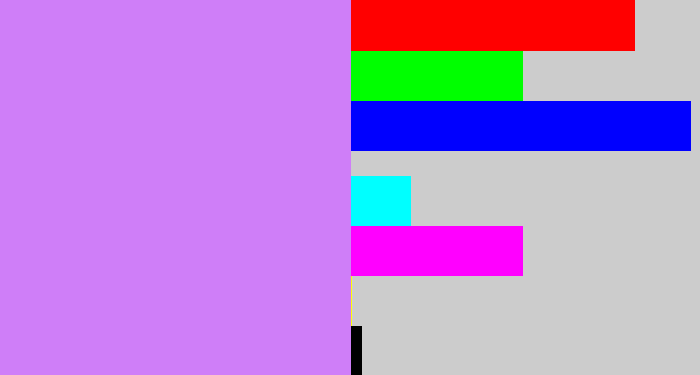 Hex color #cf7ef8 - light purple