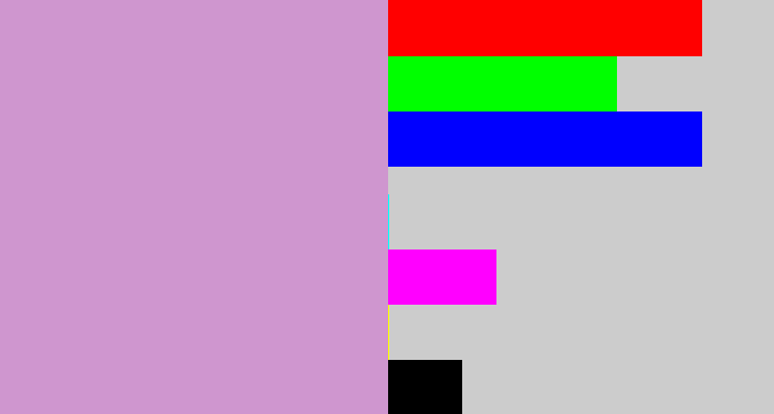 Hex color #cf96cf - lavender pink