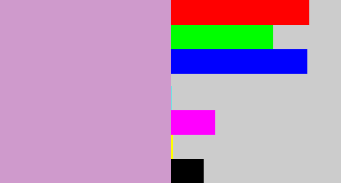 Hex color #cf9acc - pale purple