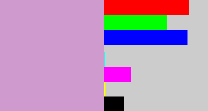 Hex color #cf9acd - pale purple