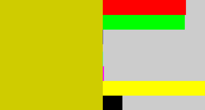 Hex color #cfcc00 - ugly yellow