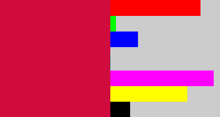 Hex color #d00c3f - ruby
