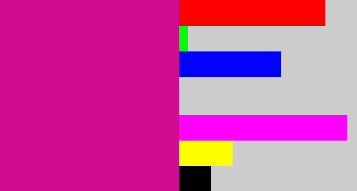 Hex color #d00d91 - magenta