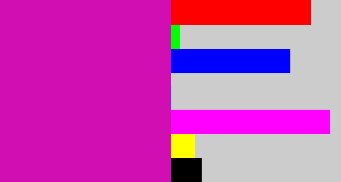 Hex color #d00eb2 - barney