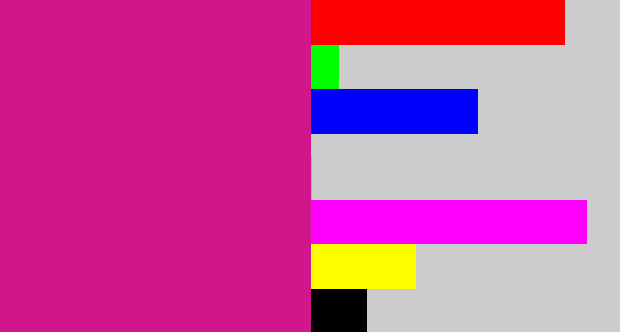 Hex color #d0168a - magenta