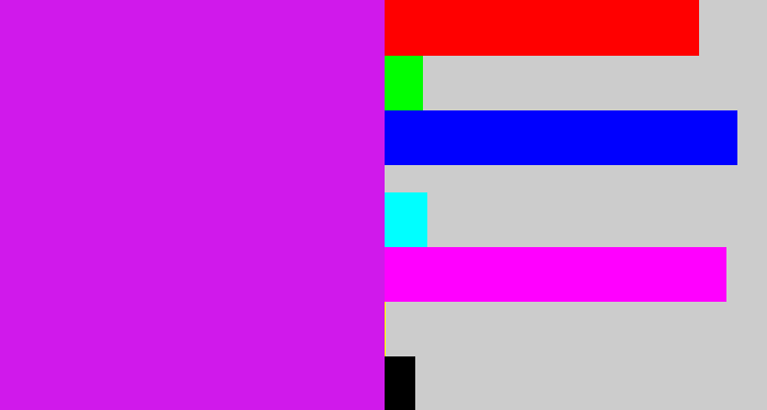 Hex color #d019eb - purple/pink