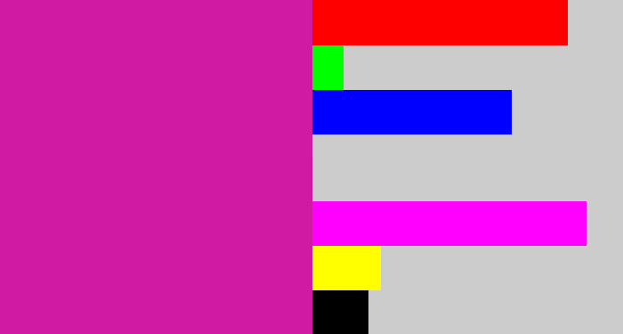 Hex color #d01aa3 - purpley pink