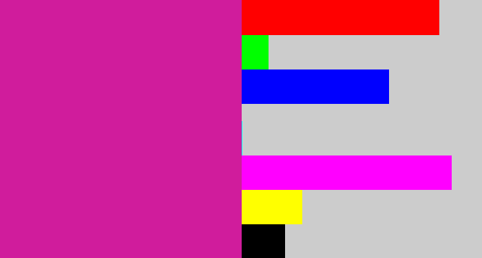 Hex color #d01c9c - purpley pink