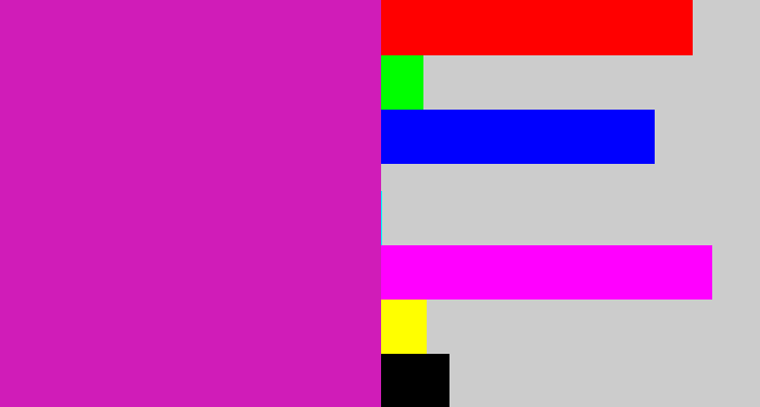Hex color #d01cb8 - purpley pink