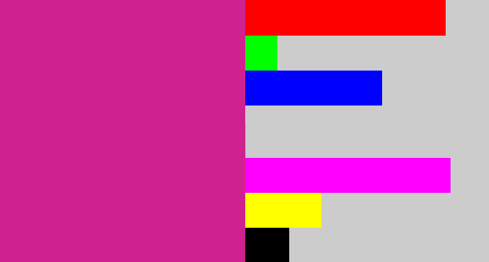 Hex color #d02190 - darkish pink