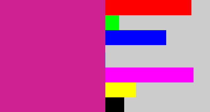 Hex color #d02193 - darkish pink