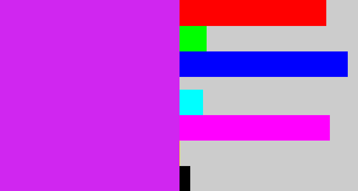 Hex color #d026f0 - purple/pink