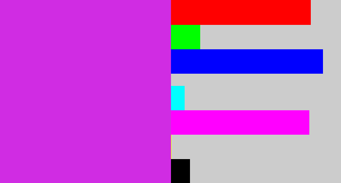 Hex color #d02ce3 - purple/pink