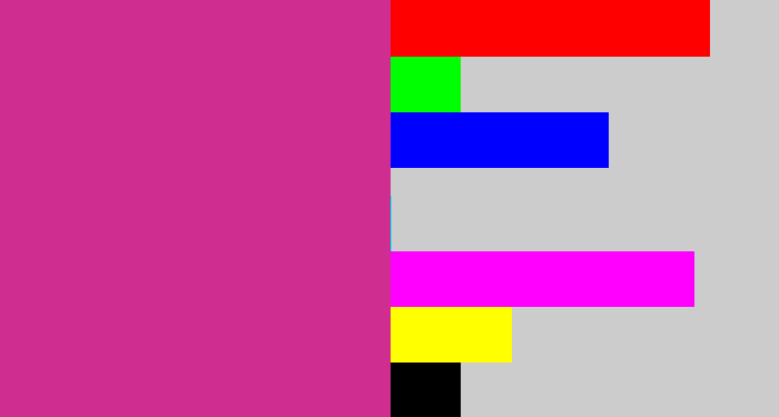 Hex color #d02d90 - darkish pink