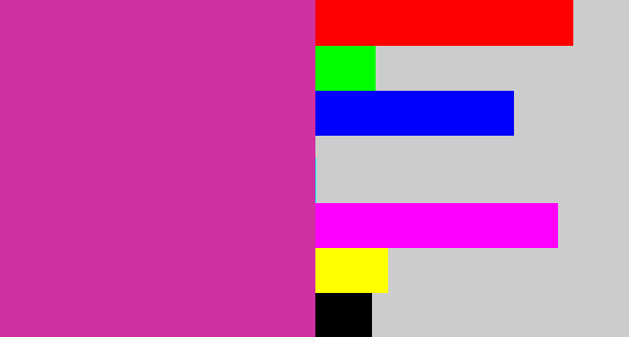 Hex color #d030a0 - purpley pink