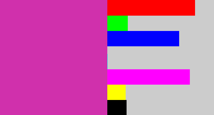 Hex color #d030ac - purpley pink