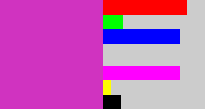 Hex color #d033c0 - purpley pink