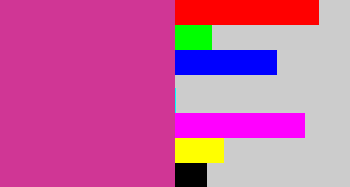 Hex color #d03695 - darkish pink